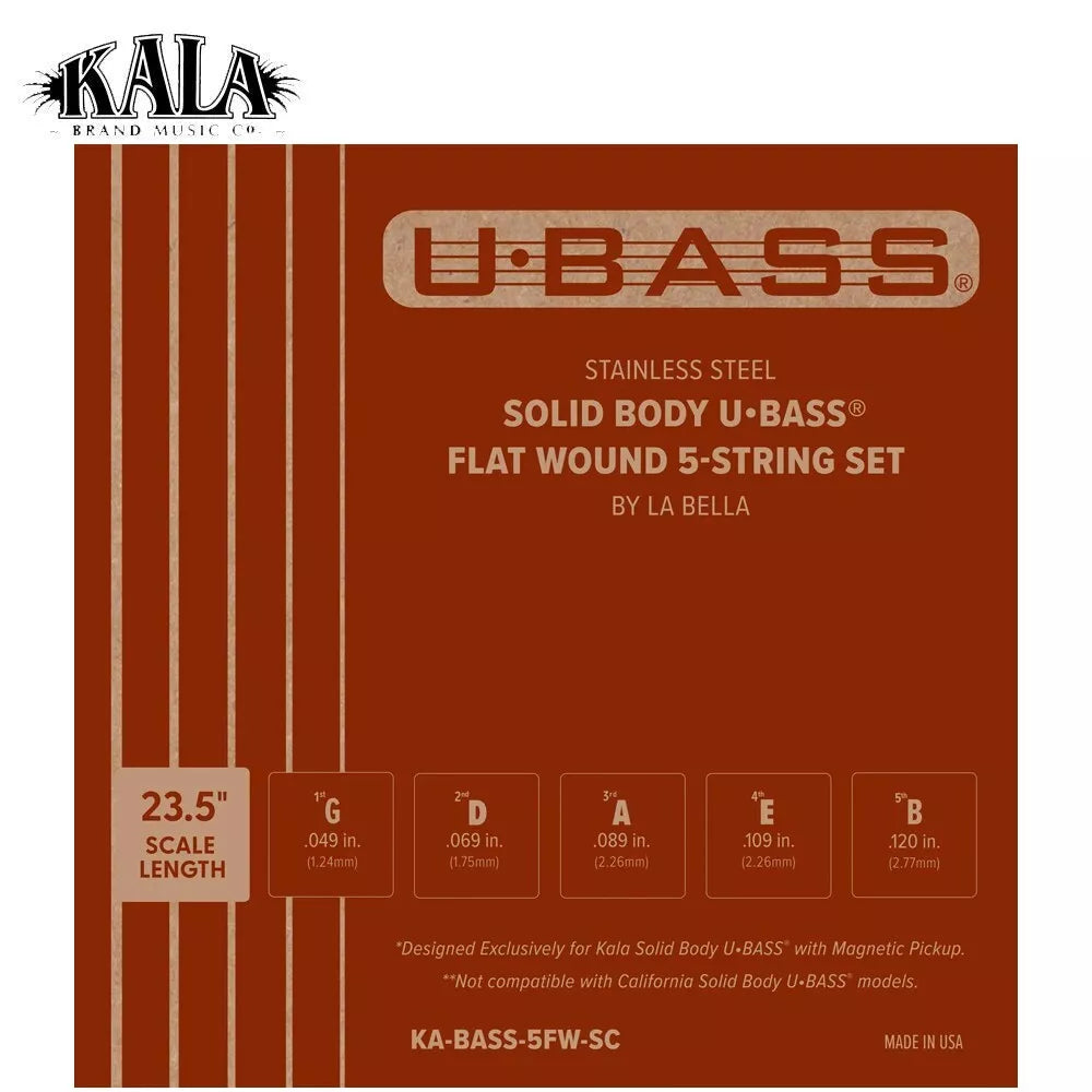 Flatwound solid body U•BASS® 5 strängar