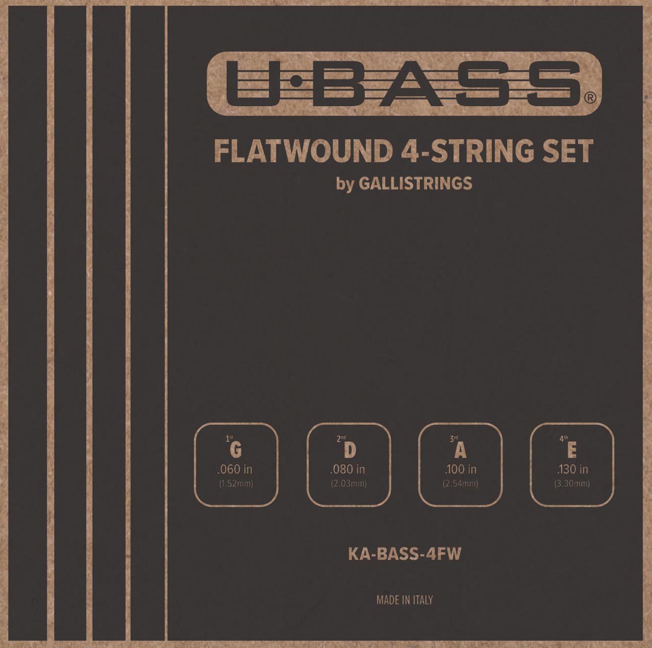 Flatwound - Strängar till ukulelembas
