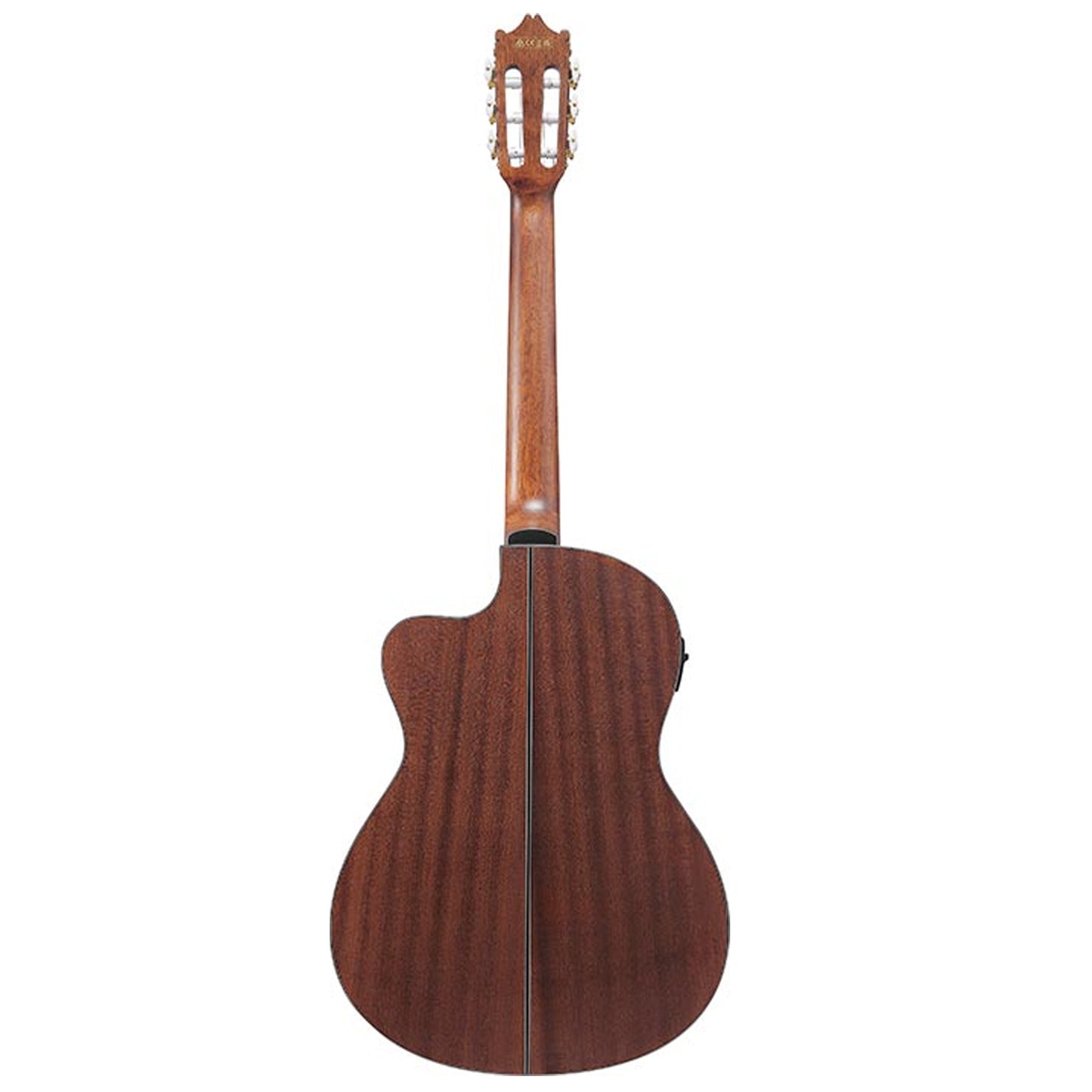 Klassisk nylonsträngad gitarr med cutaway och mikrofon