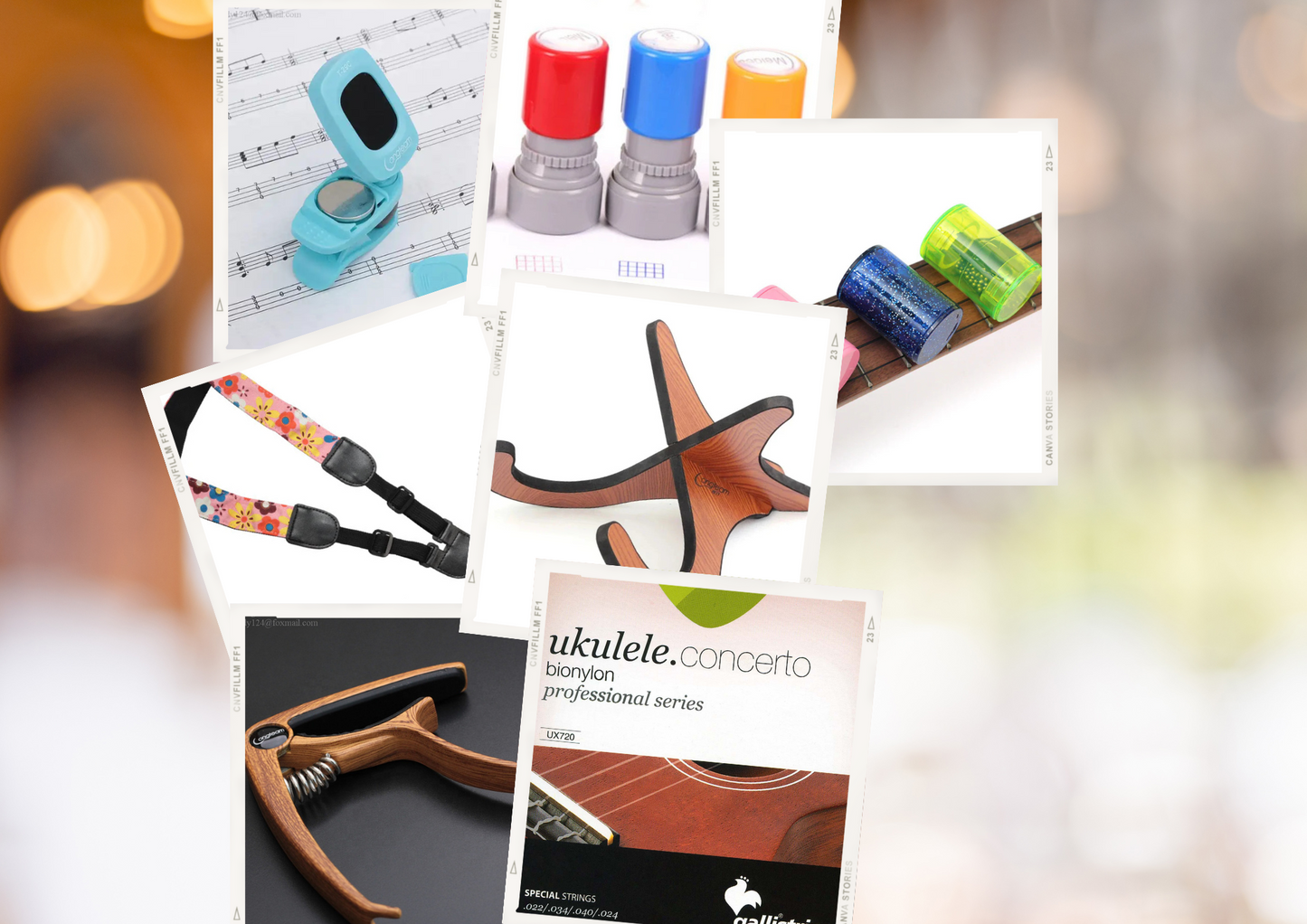 (Present)paket med ukulele-tillbehör