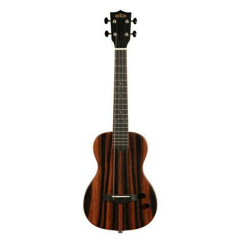 Solid Body Elektrisk Striped Ebony Tenorukulele, med Väska