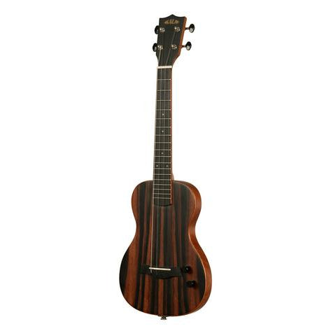Solid Body Elektrisk Striped Ebony Tenorukulele, med Väska