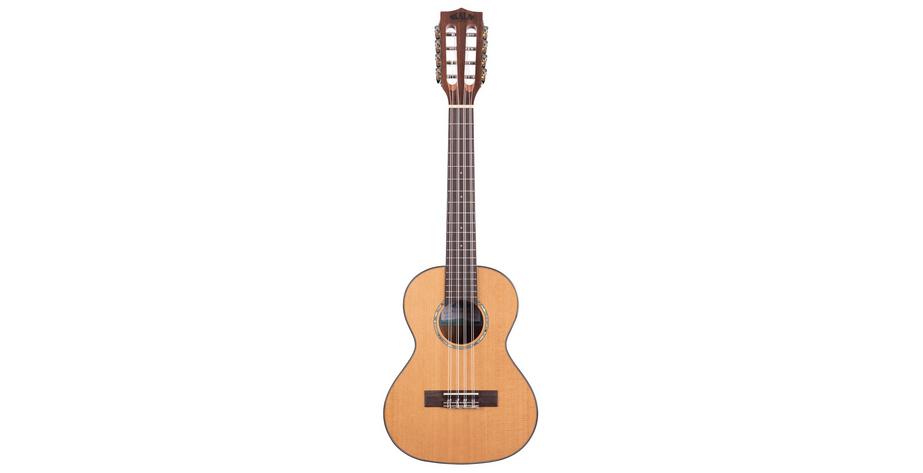 Blank Svart Cedar Lock Acacia 8-strängad tenorukulele, med väska (UB-T)