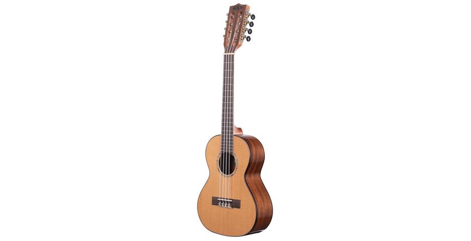 Blank Svart Cedar Lock Acacia 8-strängad tenorukulele, med väska (UB-T)