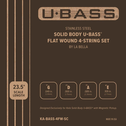 Flatwound solid body U•BASS® 4 strängar