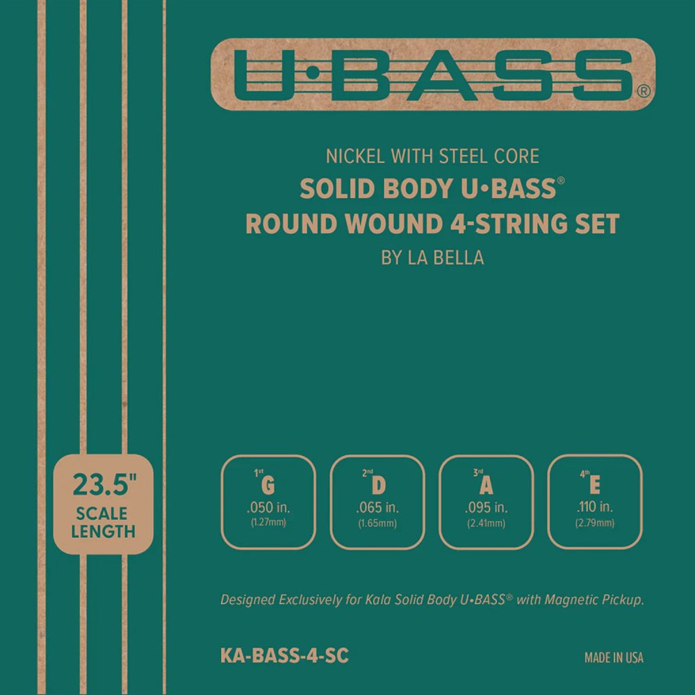 Roundwound solid body U•BASS® 4 strängar