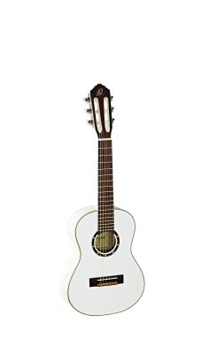 1/4 storlek klassisk gitarr - Gran - Glansig vit