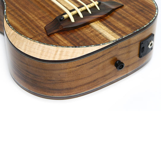 Ukulelebas, solid koa