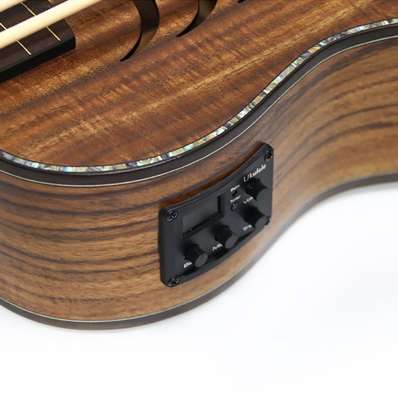 Ukulelebas, solid koa