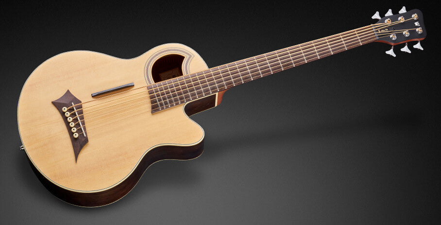 RockBass Alien Deluxe, 6-strängad – Natural Transparent Satin