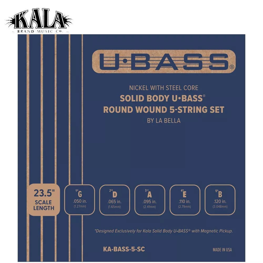 Roundwound solid body U•BASS® 5 strängar