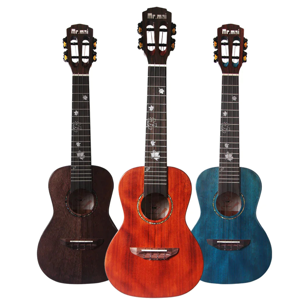 Färgrik solid mahogny – Konsertukulele