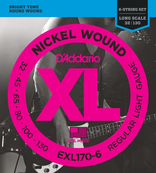 XL Nickel Wound - 6-strängat set - Long Scale