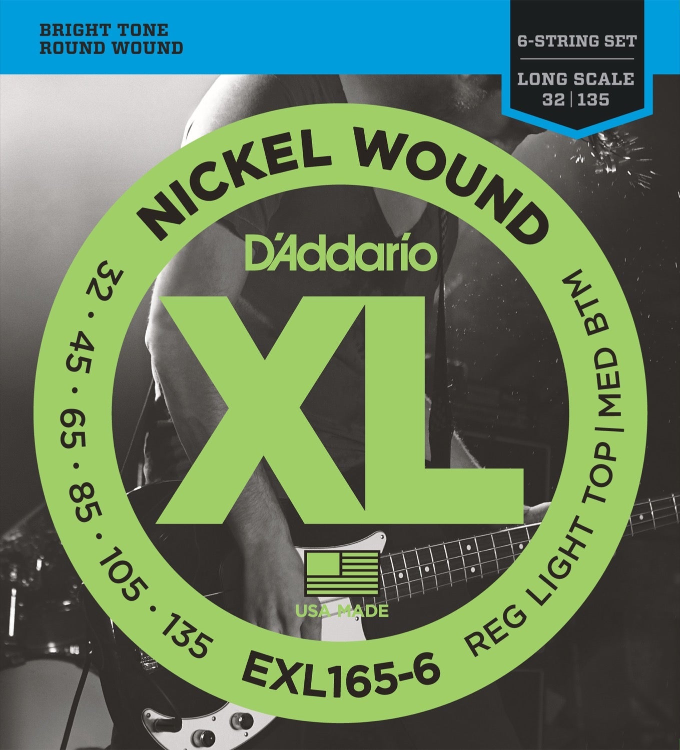 XL Nickel Wound - 6-strängat set - Long Scale