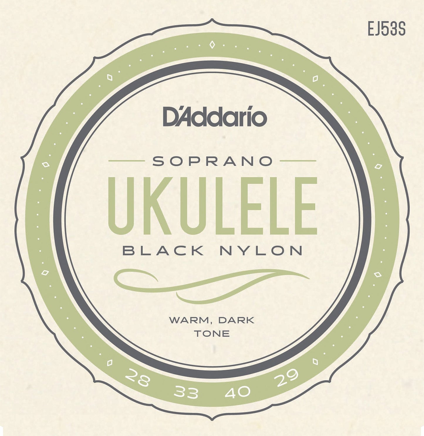 D'Addario - Svart Nylon - Sopran - EJ53S