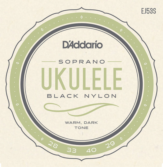D'Addario - Svart Nylon - Sopran - EJ53S