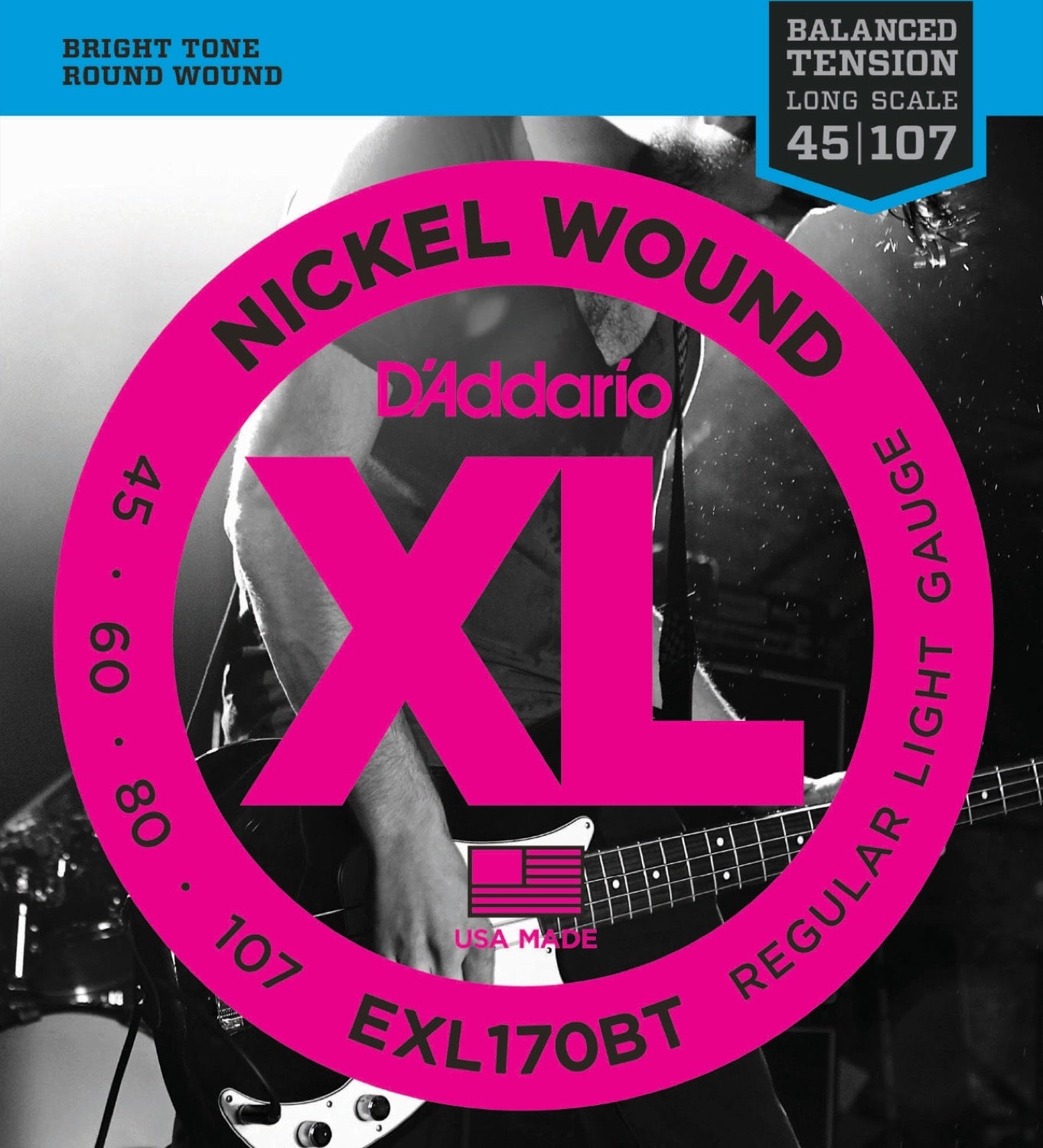 XL Nickel Wound - 4-strängsset - Long Scale