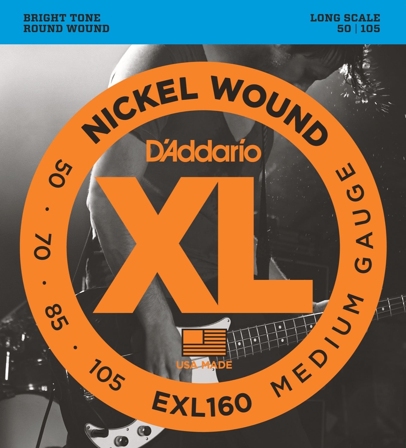 XL Nickel Wound - 4-strängsset - Long Scale