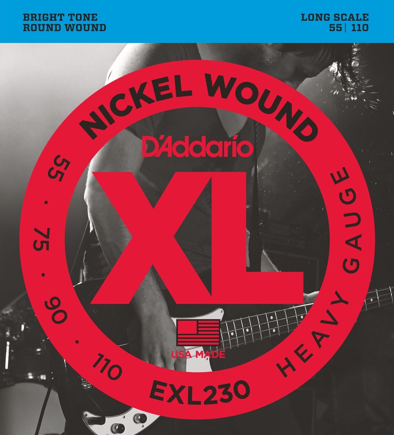 XL Nickel Wound - 4-strängsset - Long Scale