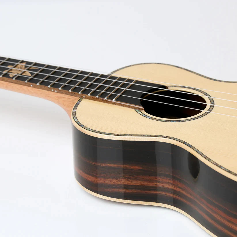 Ebony och solid gran - Konsertukulele