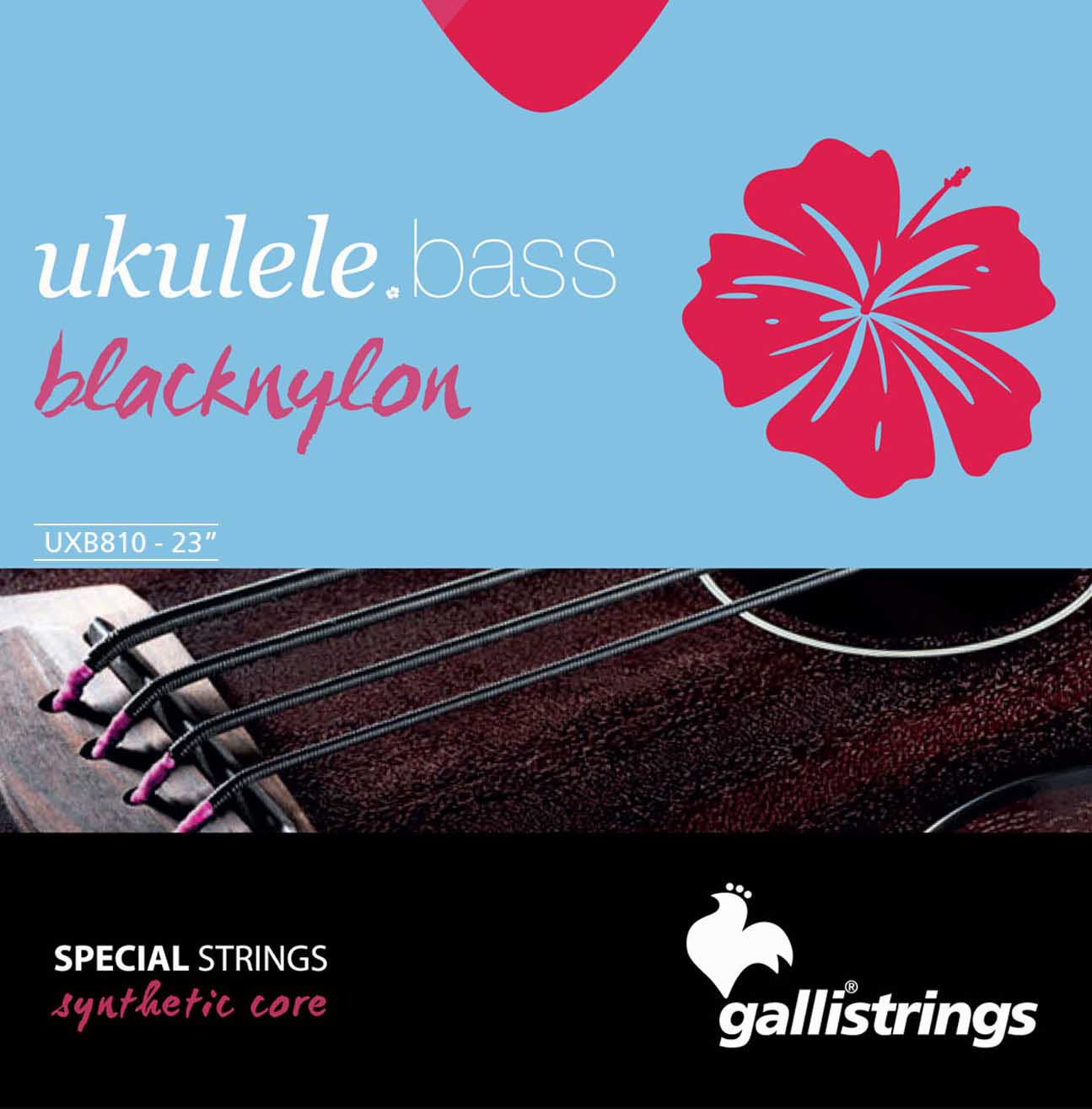 Svart nylon - Strängar till ukulelenbass